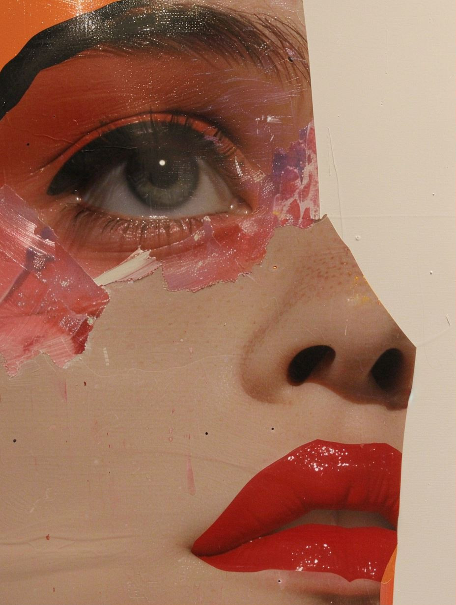 Fragmented Beauty Collage Art