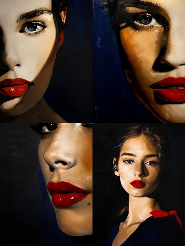 Bold Crimson Beauty Portraits