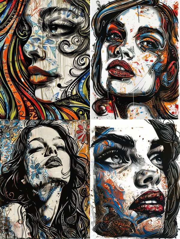 Vibrant Psychedelic Urban Portrait