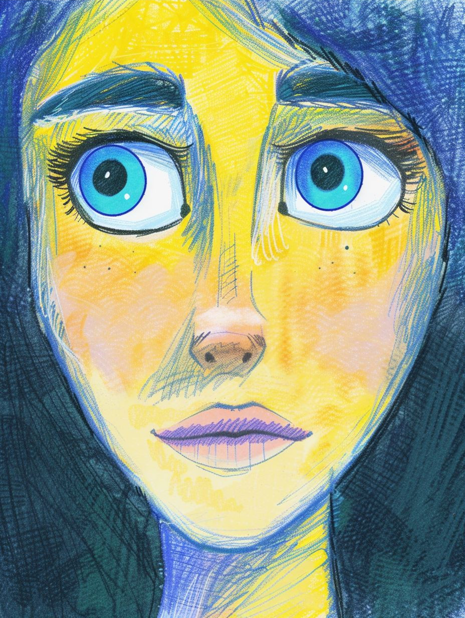 Ethereal Blue and Gold Gazes - Image 3