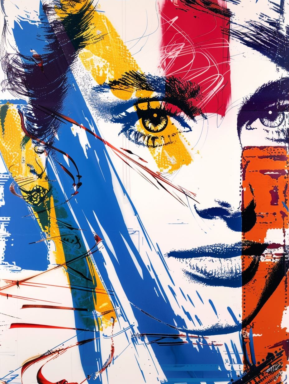 Neon Pop Art Fusion Portrait - Image 3