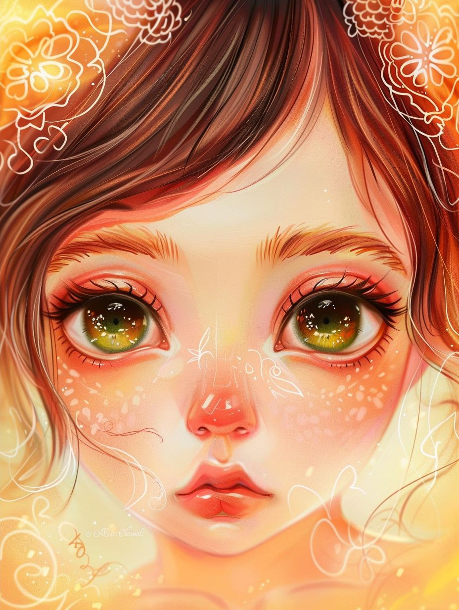 Golden Glow Ethereal Anime Portrait Collection - Image 2