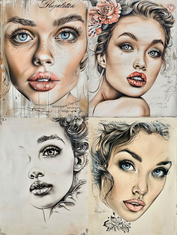 Hyper-Realistic Pastel Portrait Studies