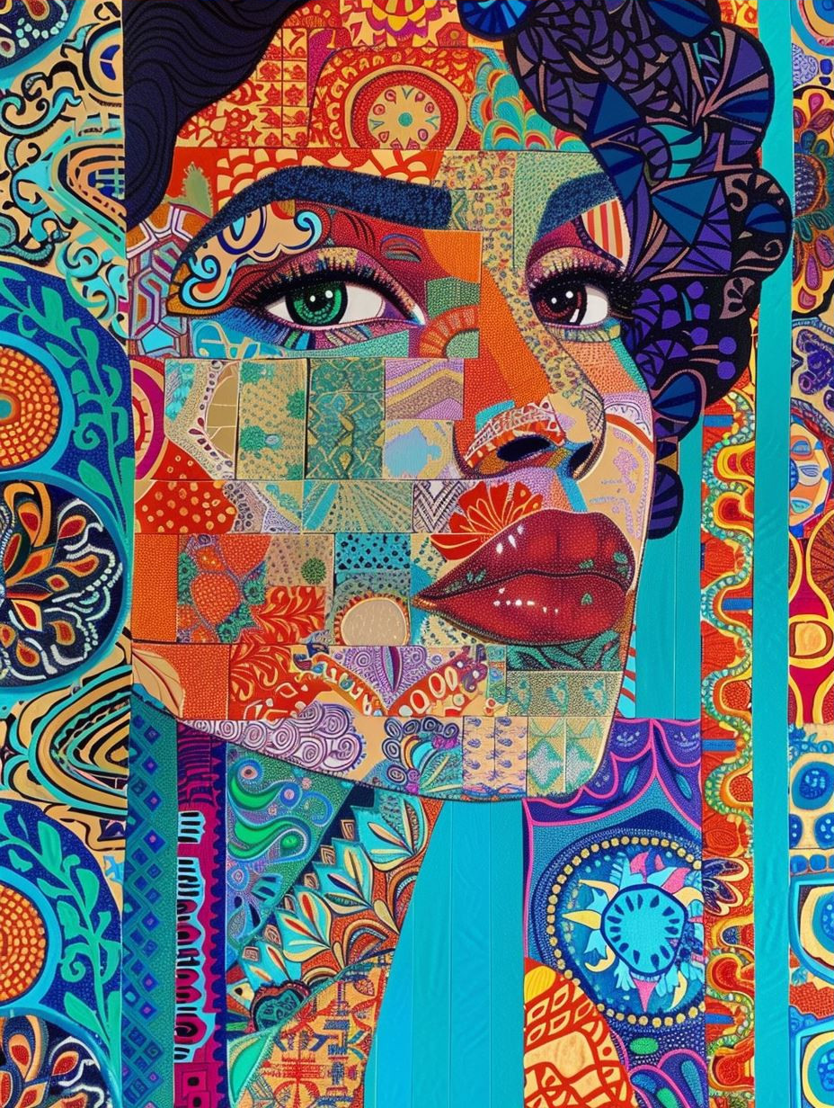 Prismatic Mosaic Portrait of Radiance - Image 3