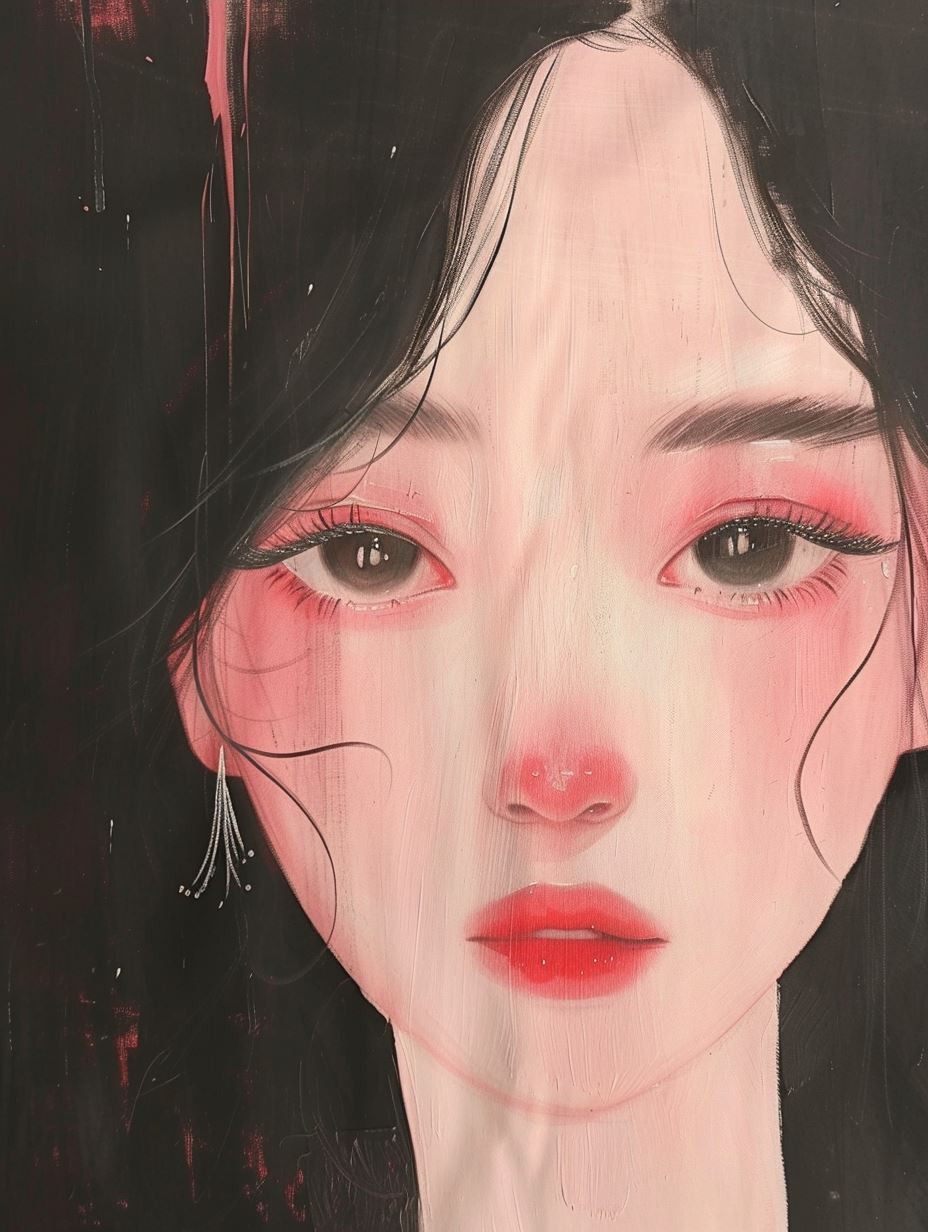 Melancholy Muse: Digital Art Portraits - Image 4