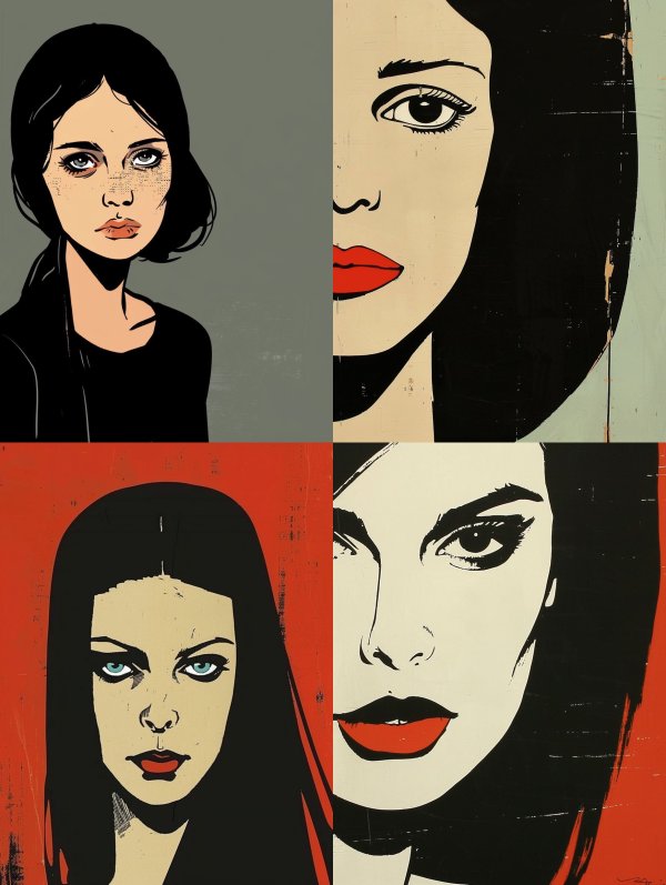 Bold Pop Art Female Portraits