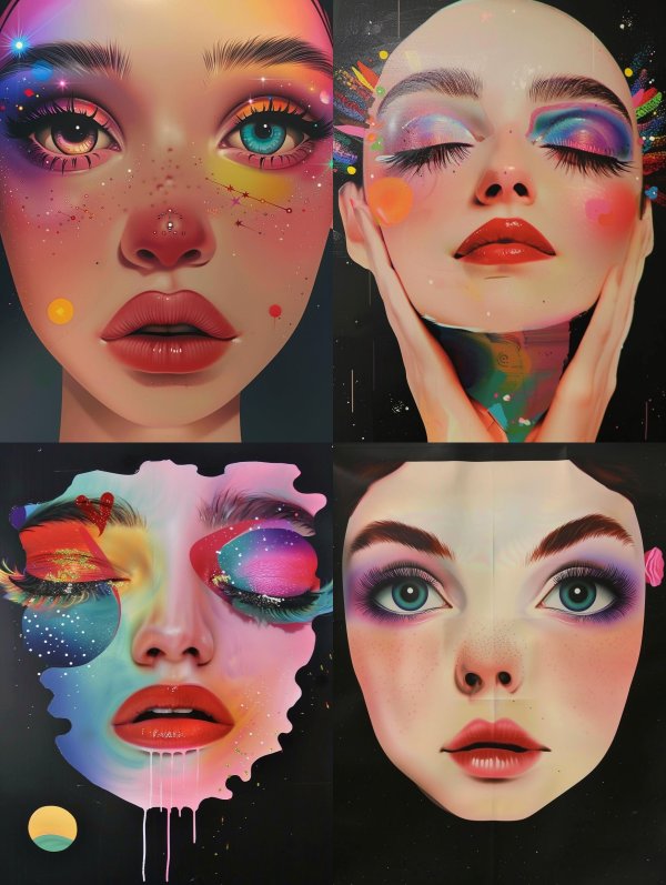 Prismatic Surrealist Portrait Study