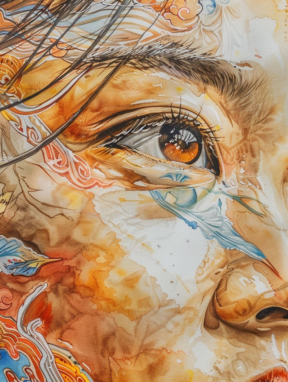 Ethereal Warmth Expressive Portraiture - Image 3