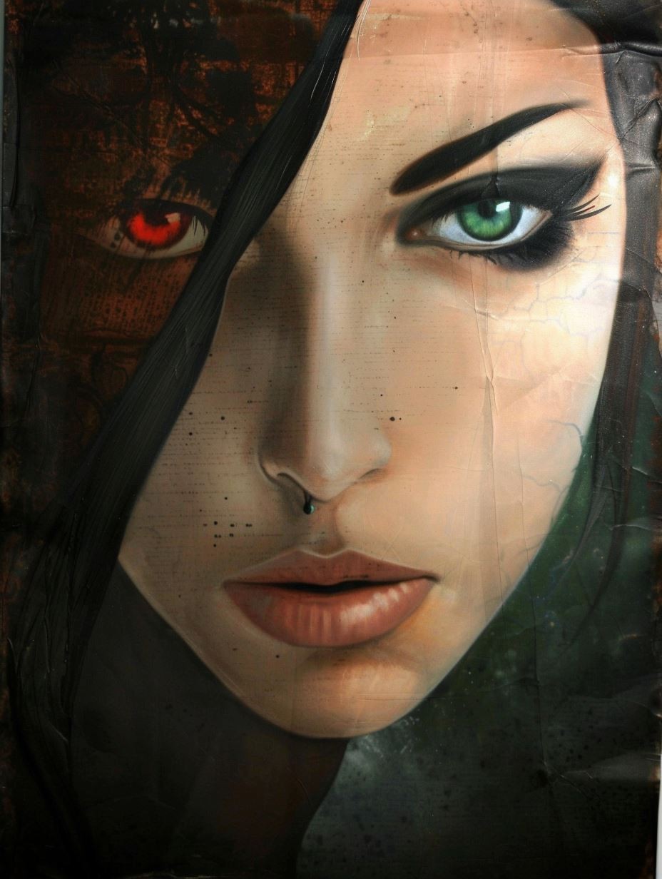Ethereal Gaze in Shadowed Light - Image 4
