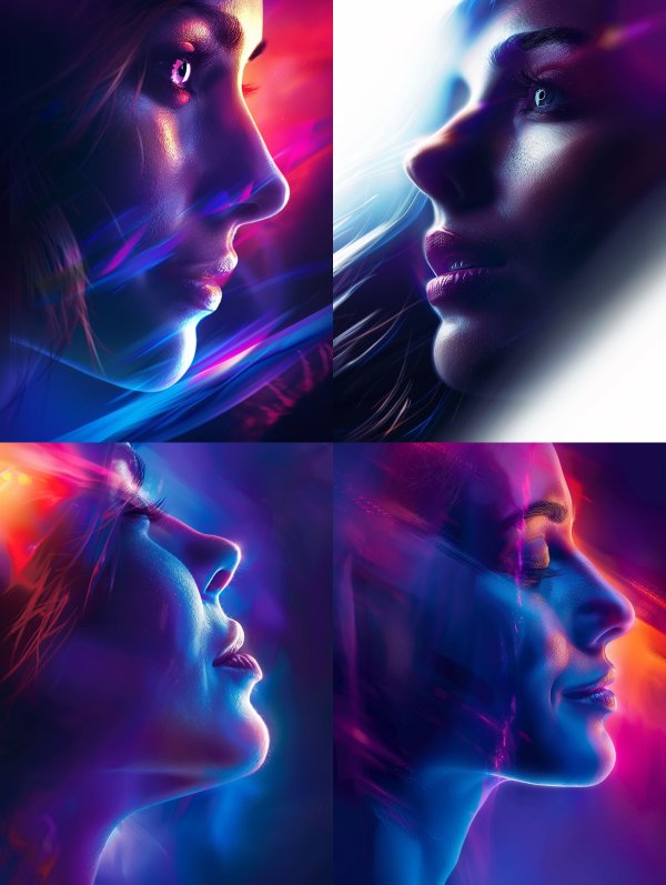 Neon Cybernetic Ethereal Glow