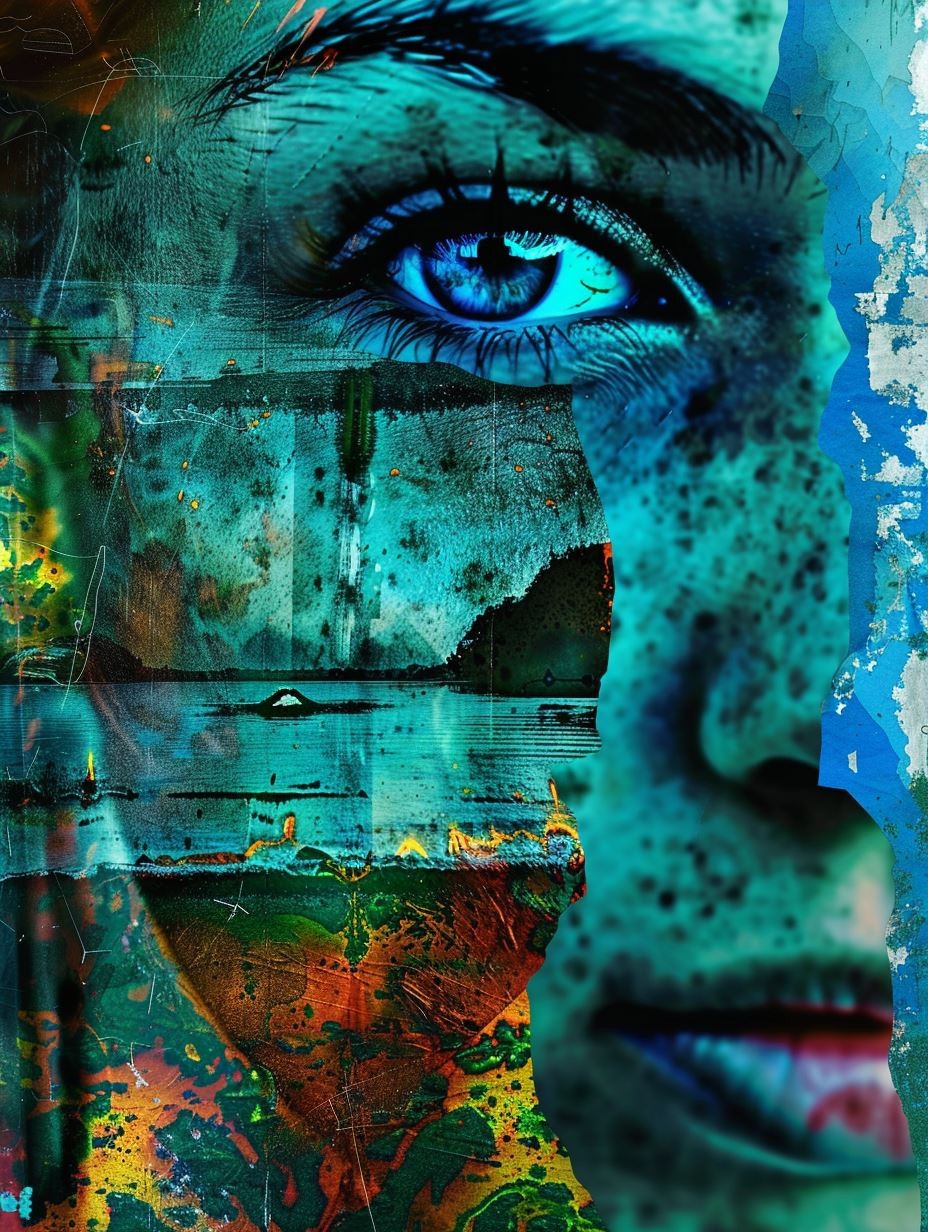 Fractured Neon Soul Portrait - Image 3