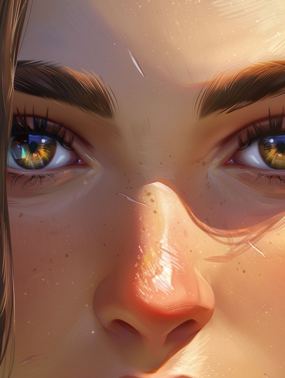 Golden Hour Glow: Digital Portrait Study - Image 2