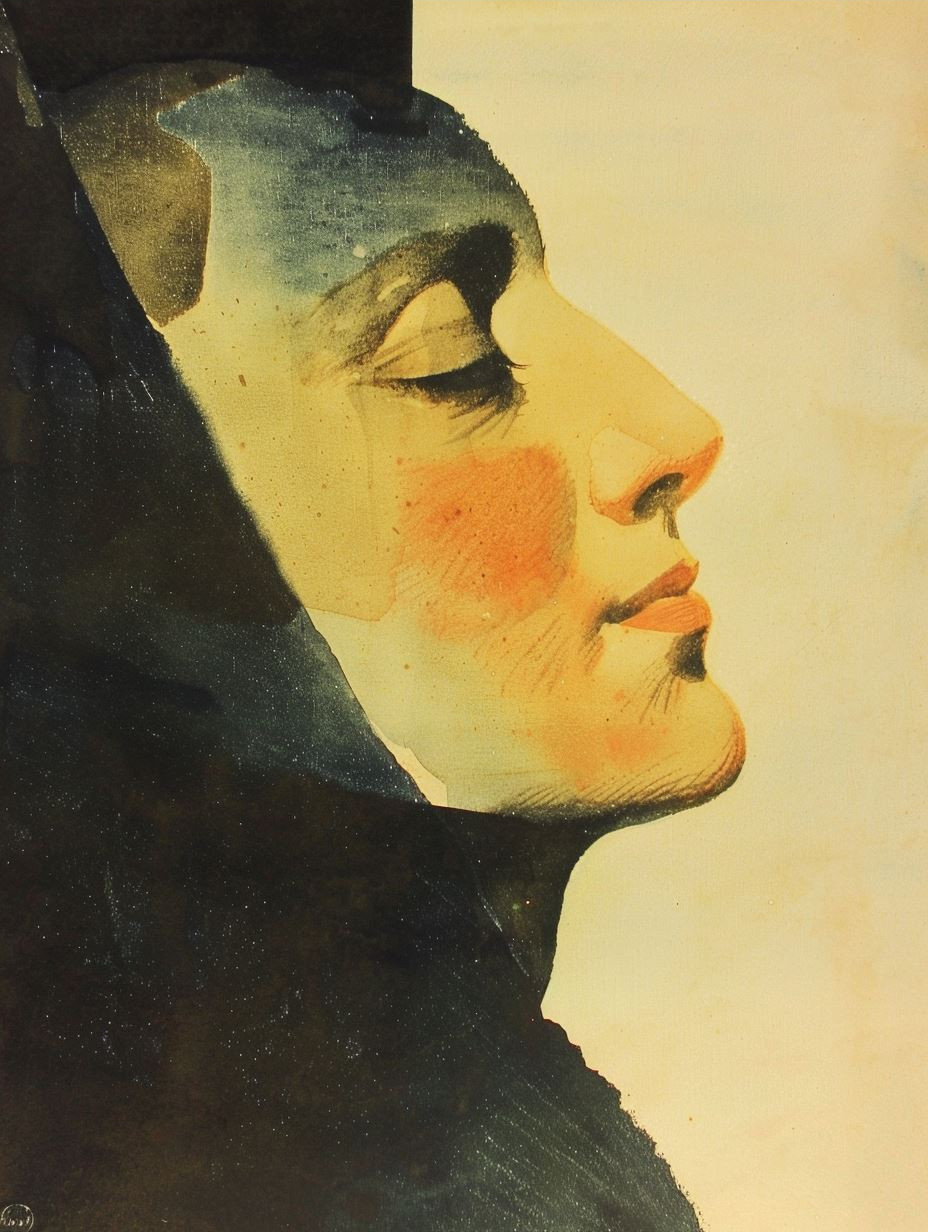 Ethereal Watercolor Profile Portraits - Image 4