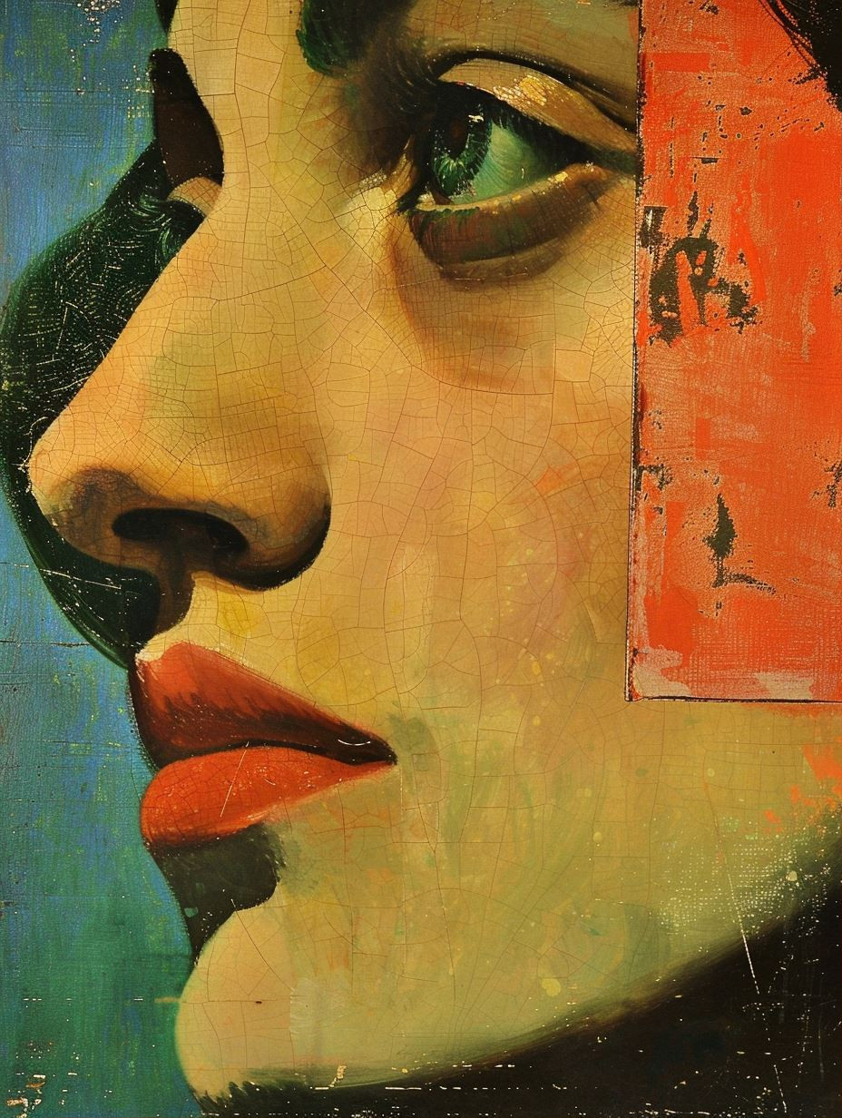 Fragmented Gaze of Cracked Oil - Image 1