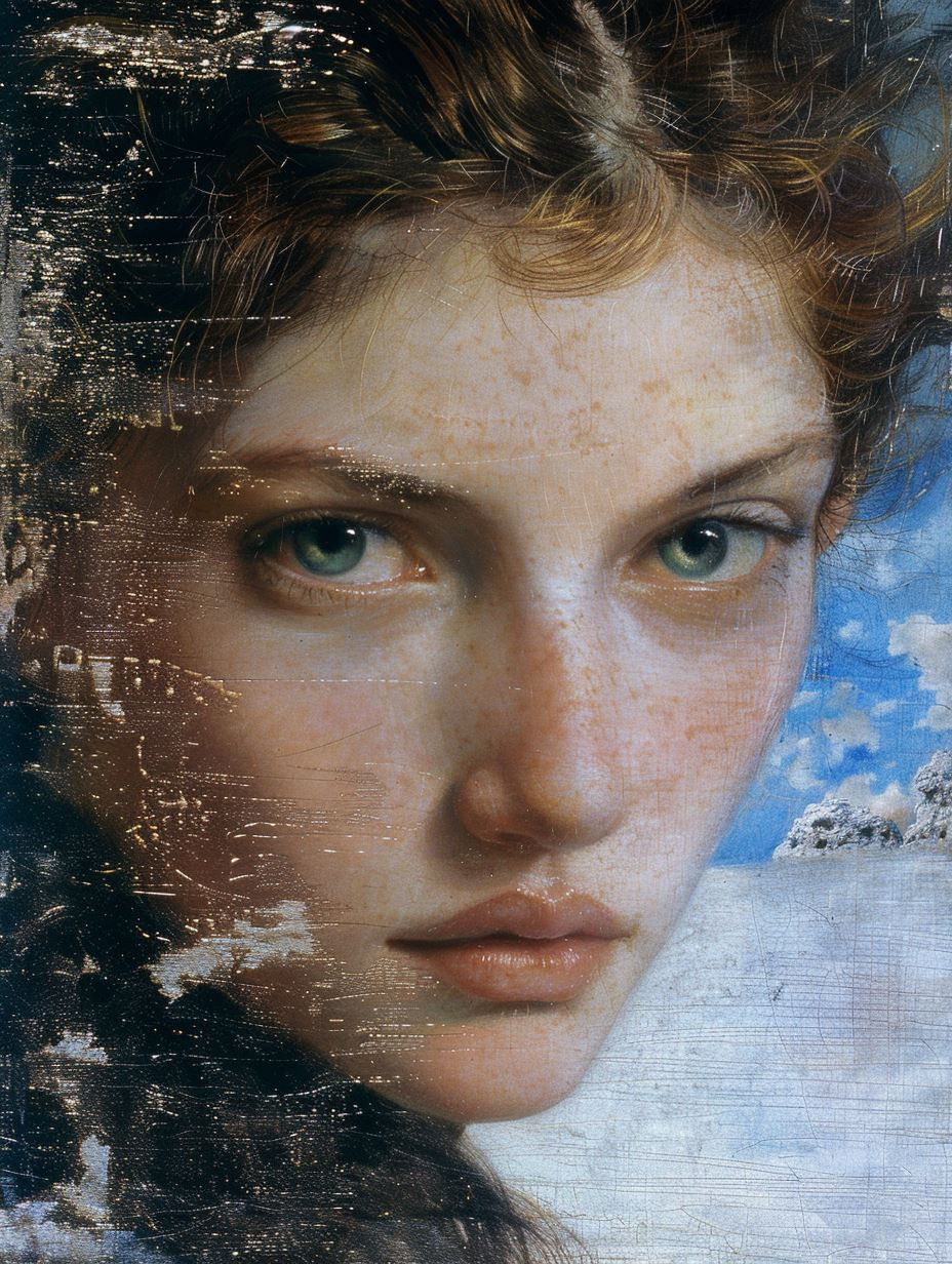 Ethereal Gazes in Mixed Media - Image 1