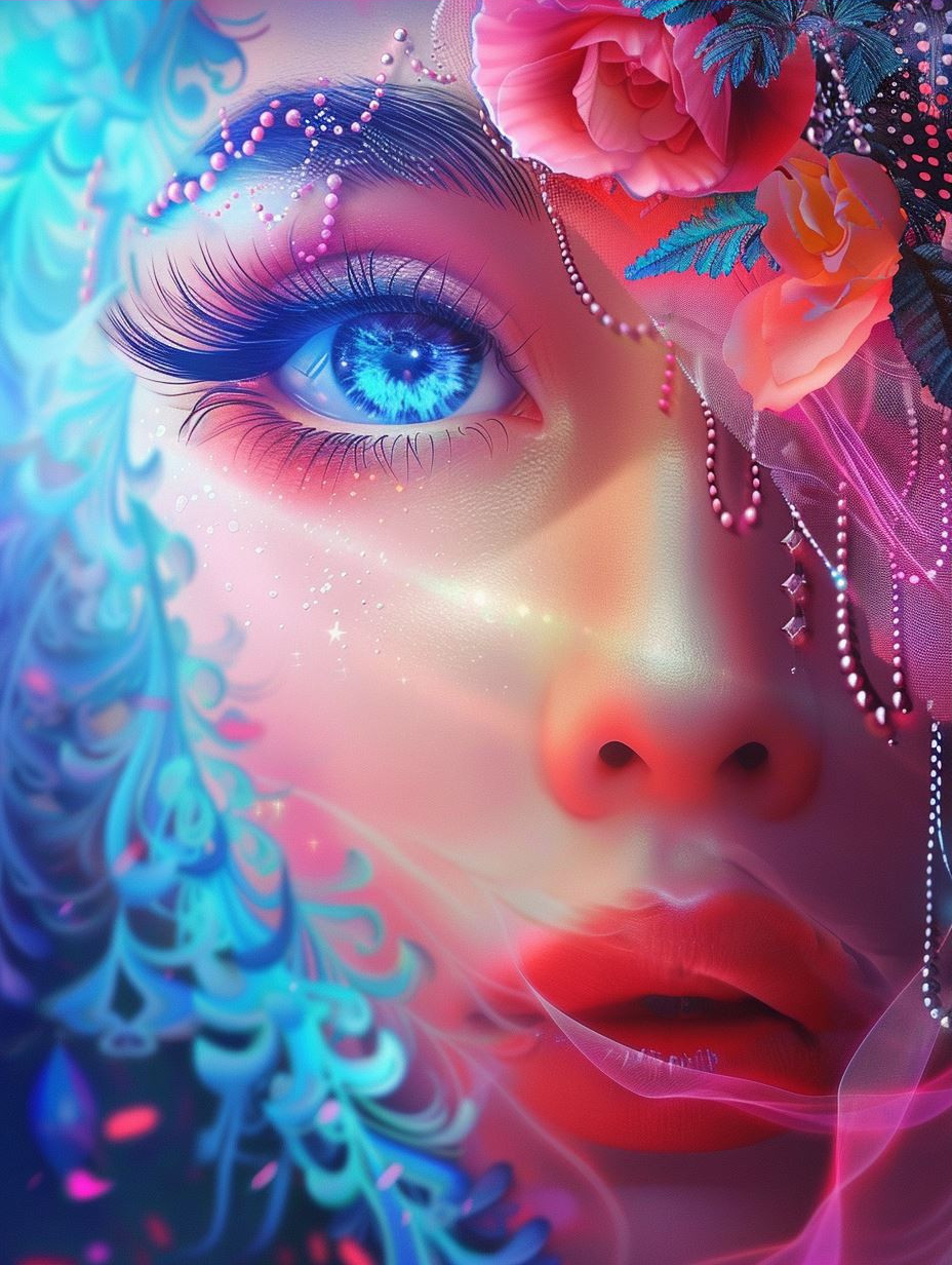 Ethereal Visions of Neon Beauty - Image 3
