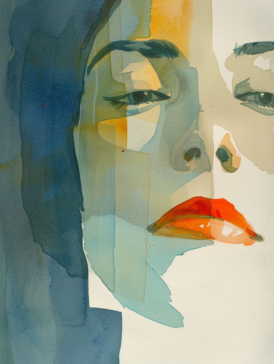 Fragmented Visions in Watercolor - Image 1