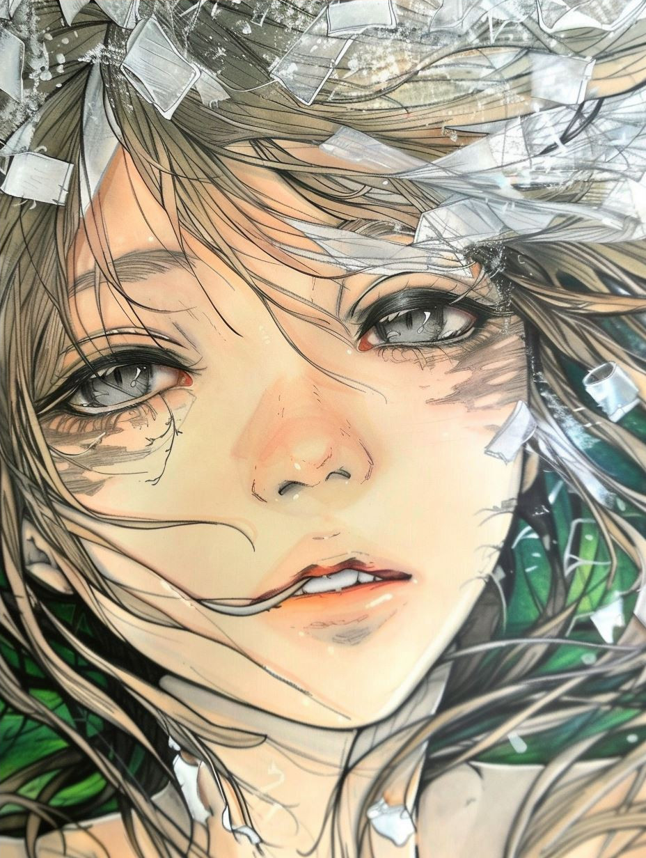 Ethereal Gazes: A Digital Anime Portrait Study - Image 4