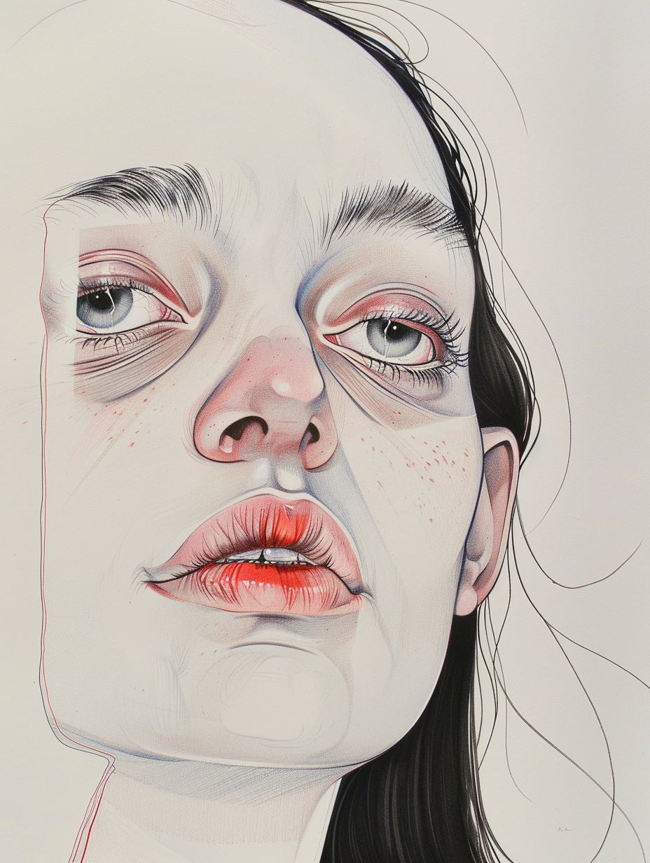 Ethereal Hyper-Realistic Pencil Portrait