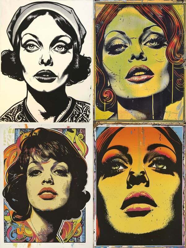 Pop Art Portraits in Bold Contrast