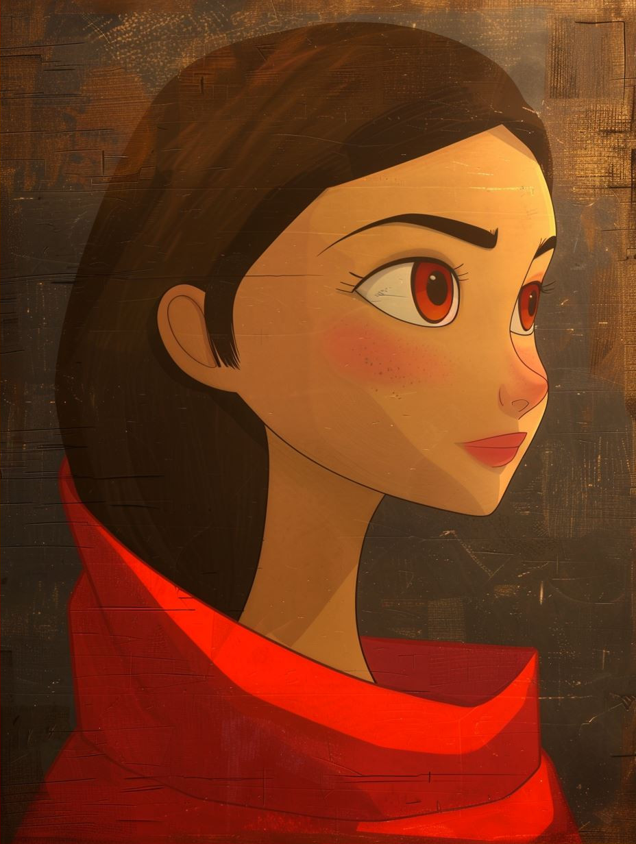 Crimson Gaze Artistic Portraits - Image 2