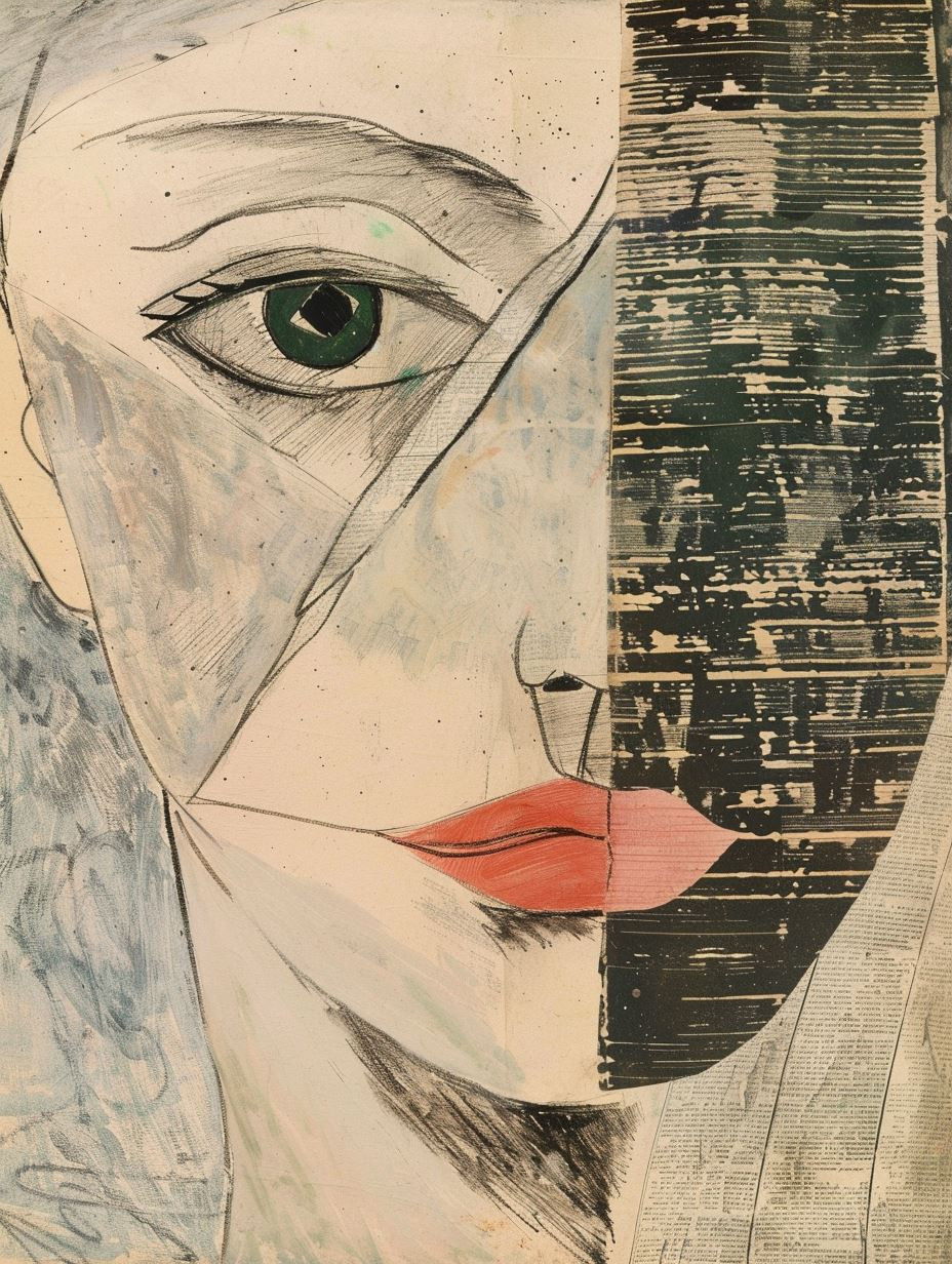 Fragmented Portraits in Cubist Style - Image 3