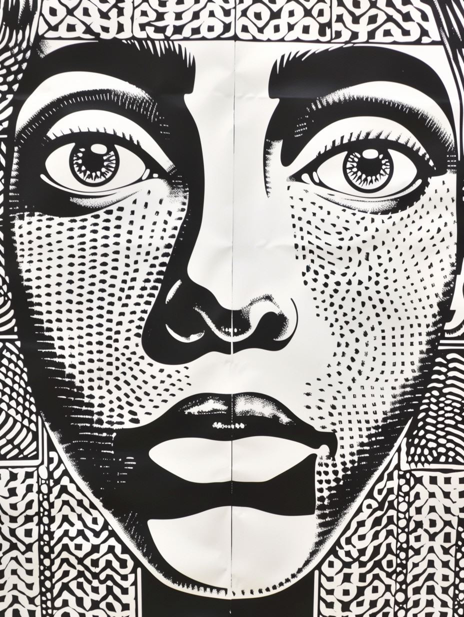 Fragmented Visions in Monochrome Ink - Image 4