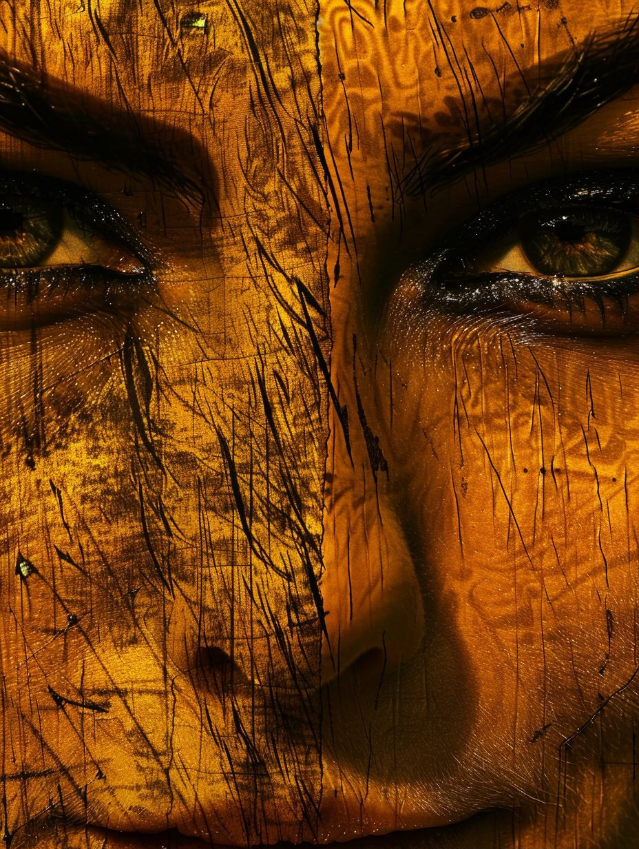 Gilded Texture Human Portrait