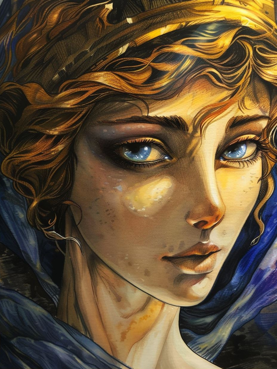 Ethereal Golden Slumber Portrait - Image 2