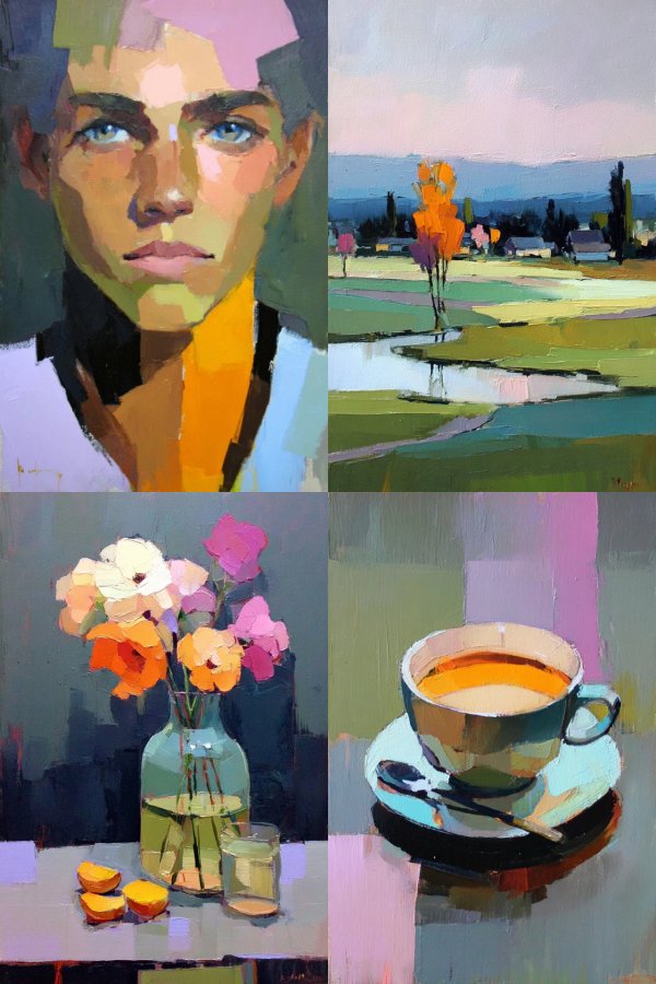 Vibrant Visions: A Four-Part Artistic Study