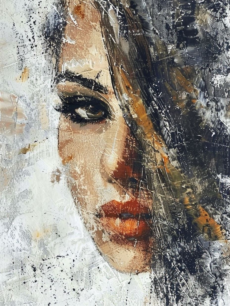 Abstract Gilded Portrait Fragment - Image 3