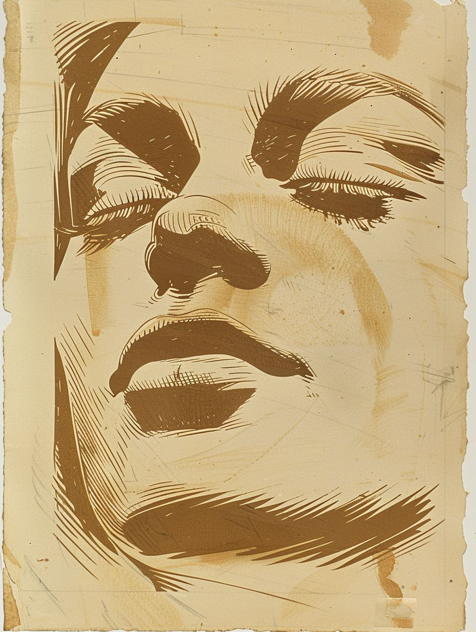 Indigo Ink Portrait Study - Image 2