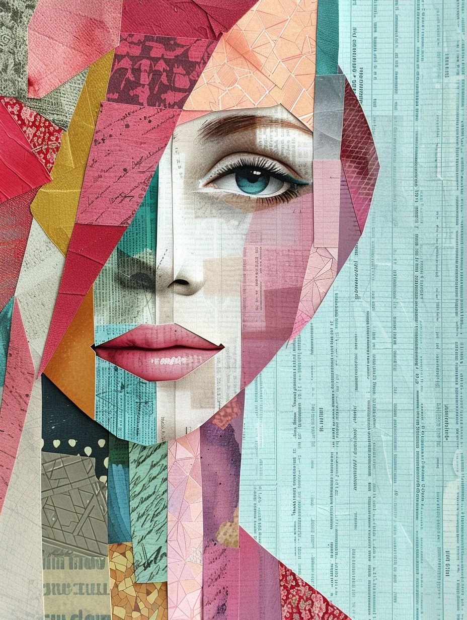 Fragmented Beauty: A Collage of Faces - Image 3