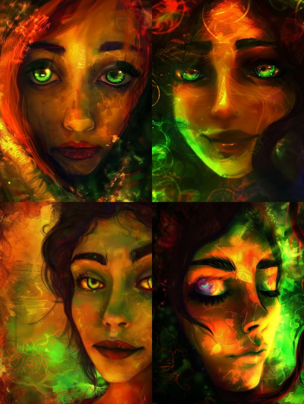 Ethereal Glow: Four Visions of Radiance