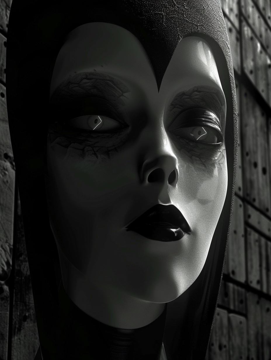 Noir Ethereal Shadow Portrait - Image 3