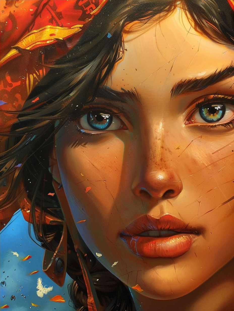 Sun-Kissed Bohemian Portrait Study - Image 4