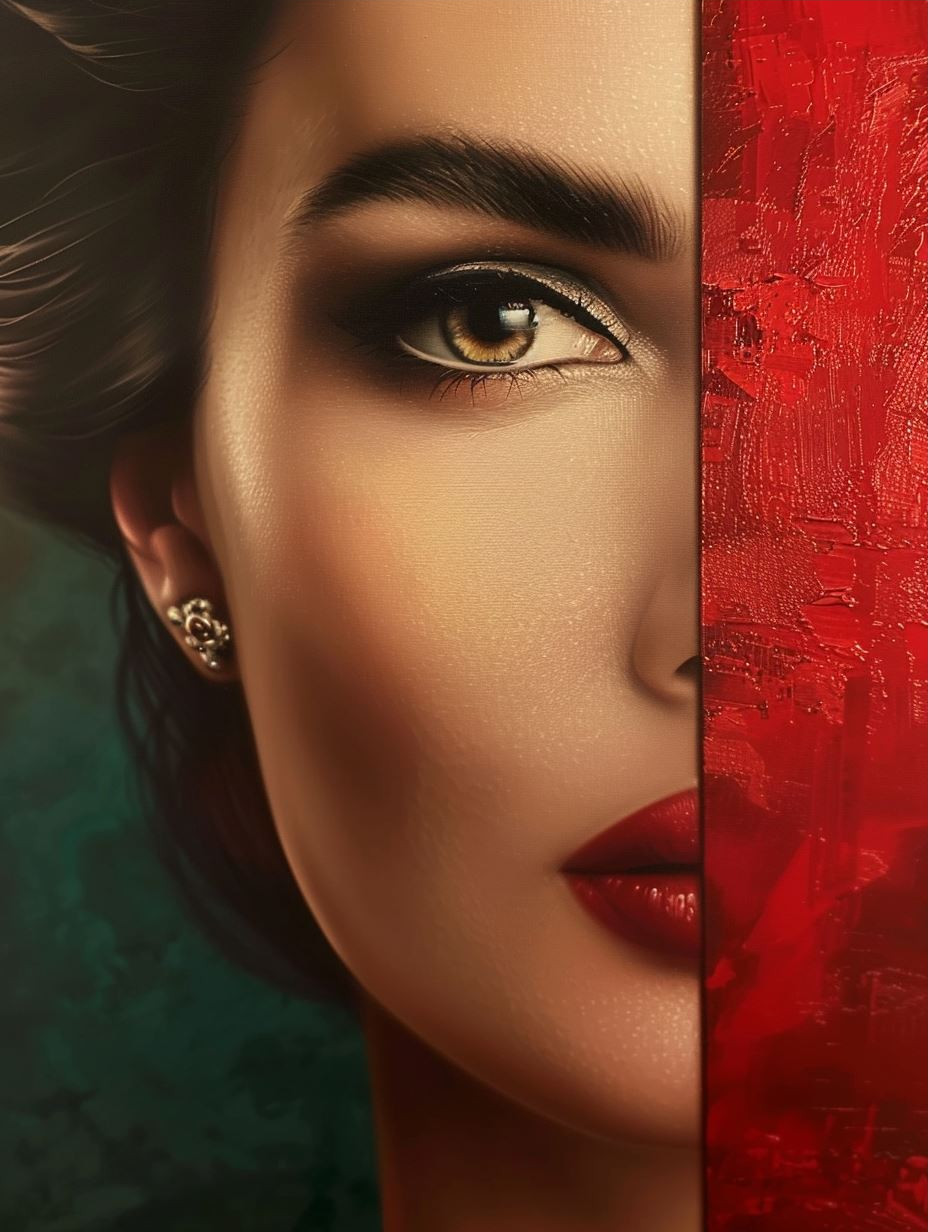 Crimson Elegance Portrait Series - Image 3