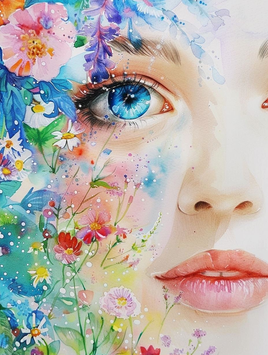 Ethereal Watercolor Gaze 2 - Image 2