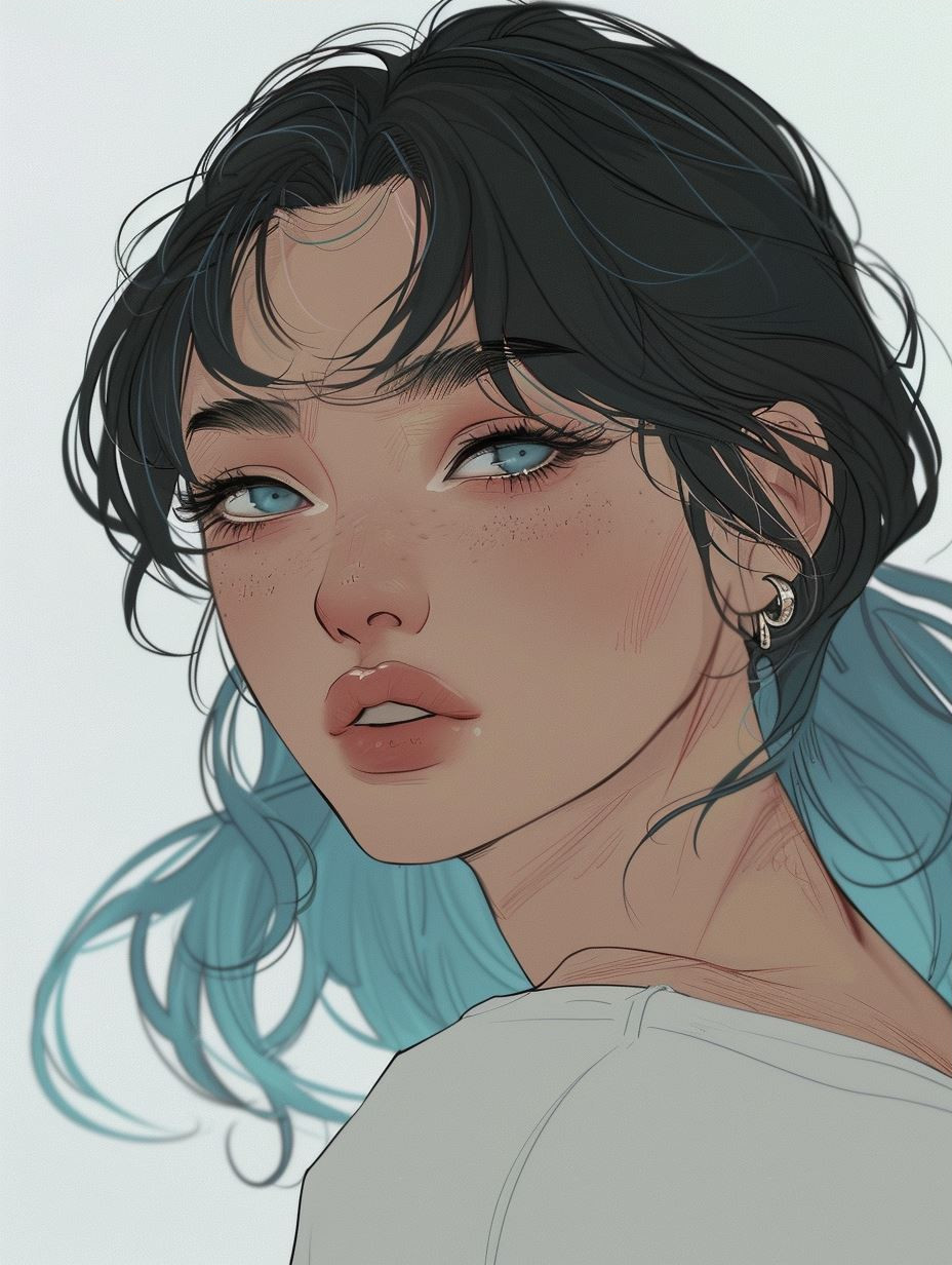 Ethereal Azure Portrait Studies - Image 3