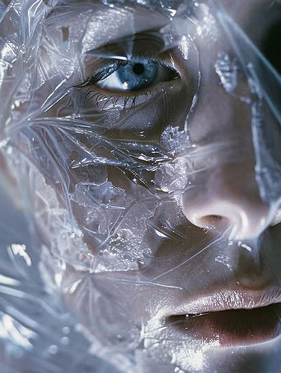Fragmented Gaze Through Shattered Glass - Image 3