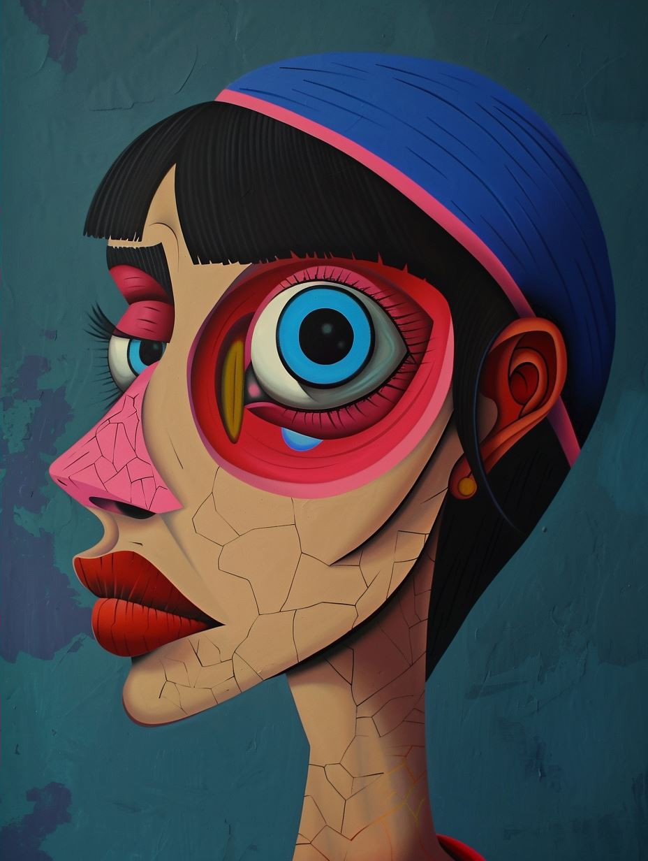 Melancholy Urban Mural Portrait - Image 4