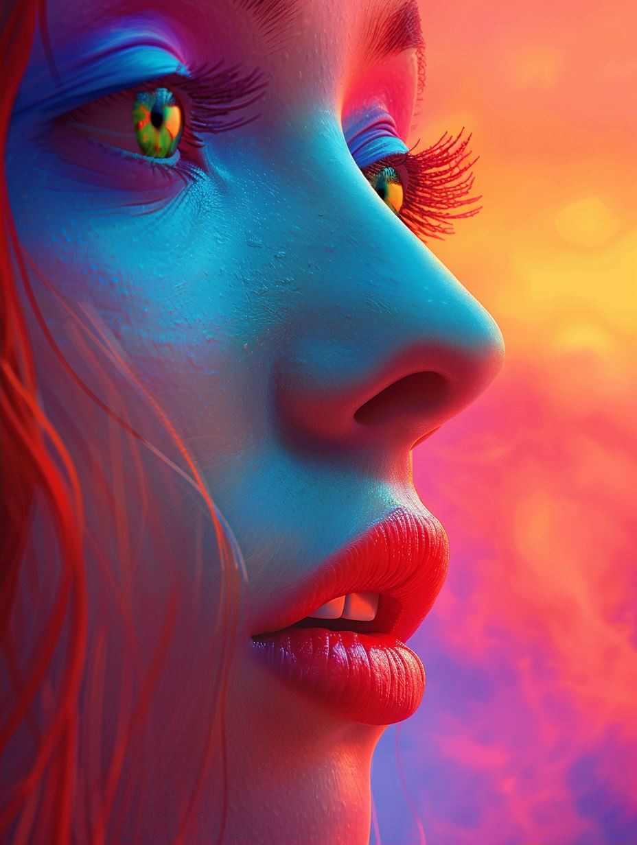 Neon Dream Ethereal Portrait - Image 2
