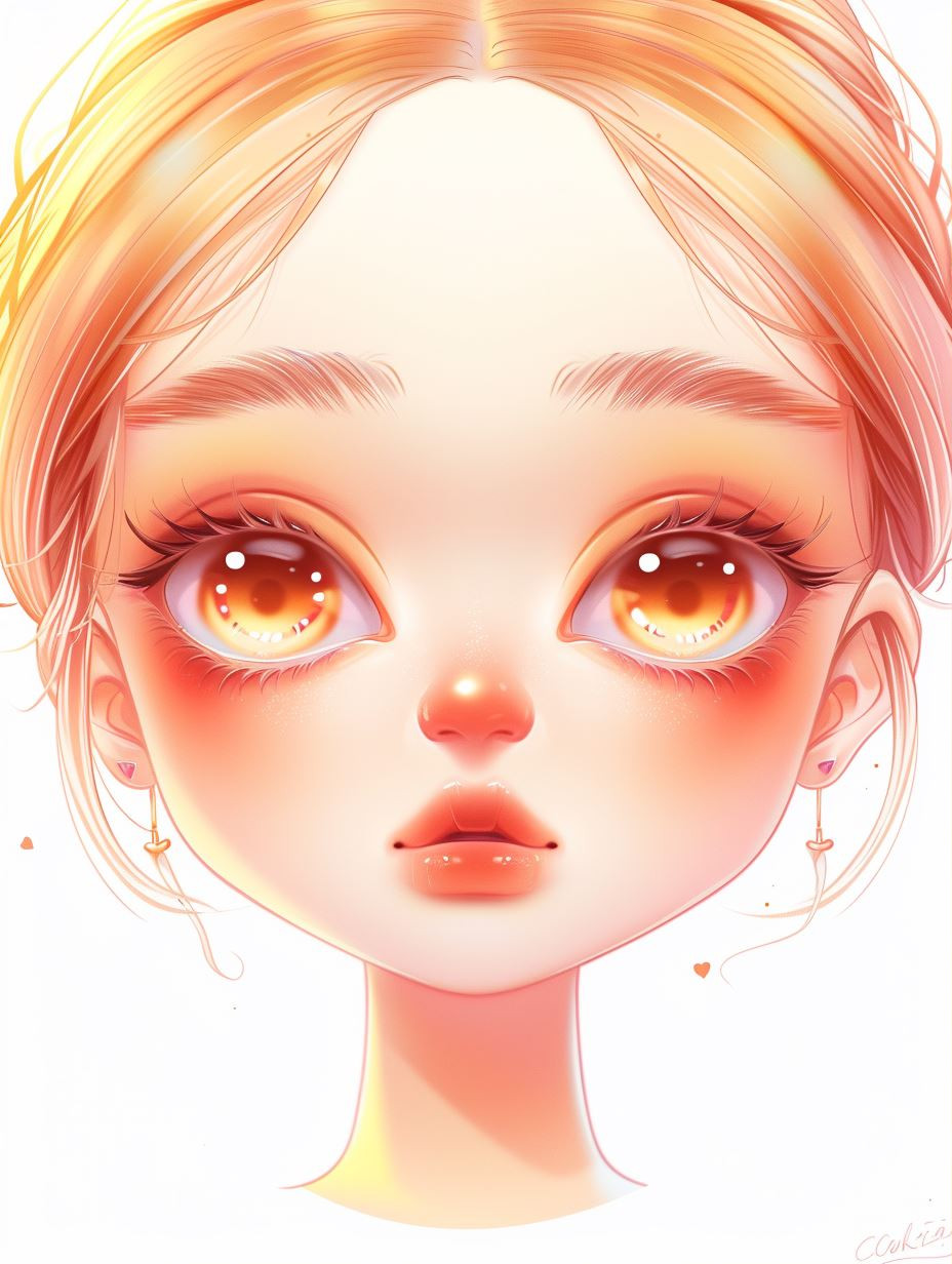 Golden Glow Ethereal Anime Portrait Collection - Image 1