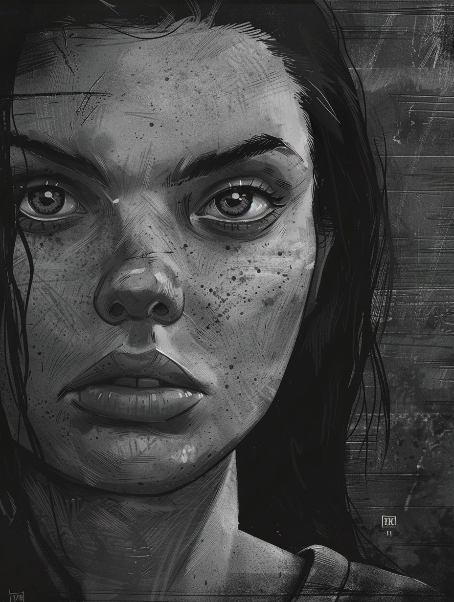 Gritty Monochrome Portrait