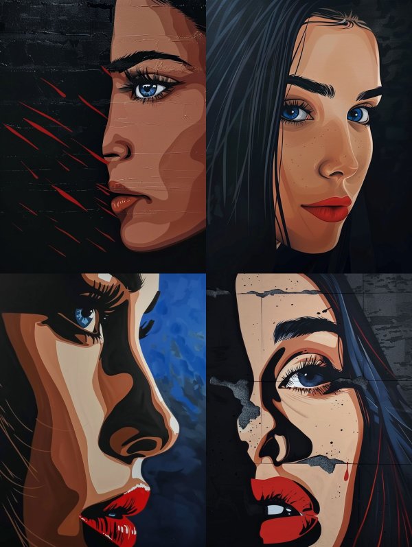 Modern Vector Portrait Study