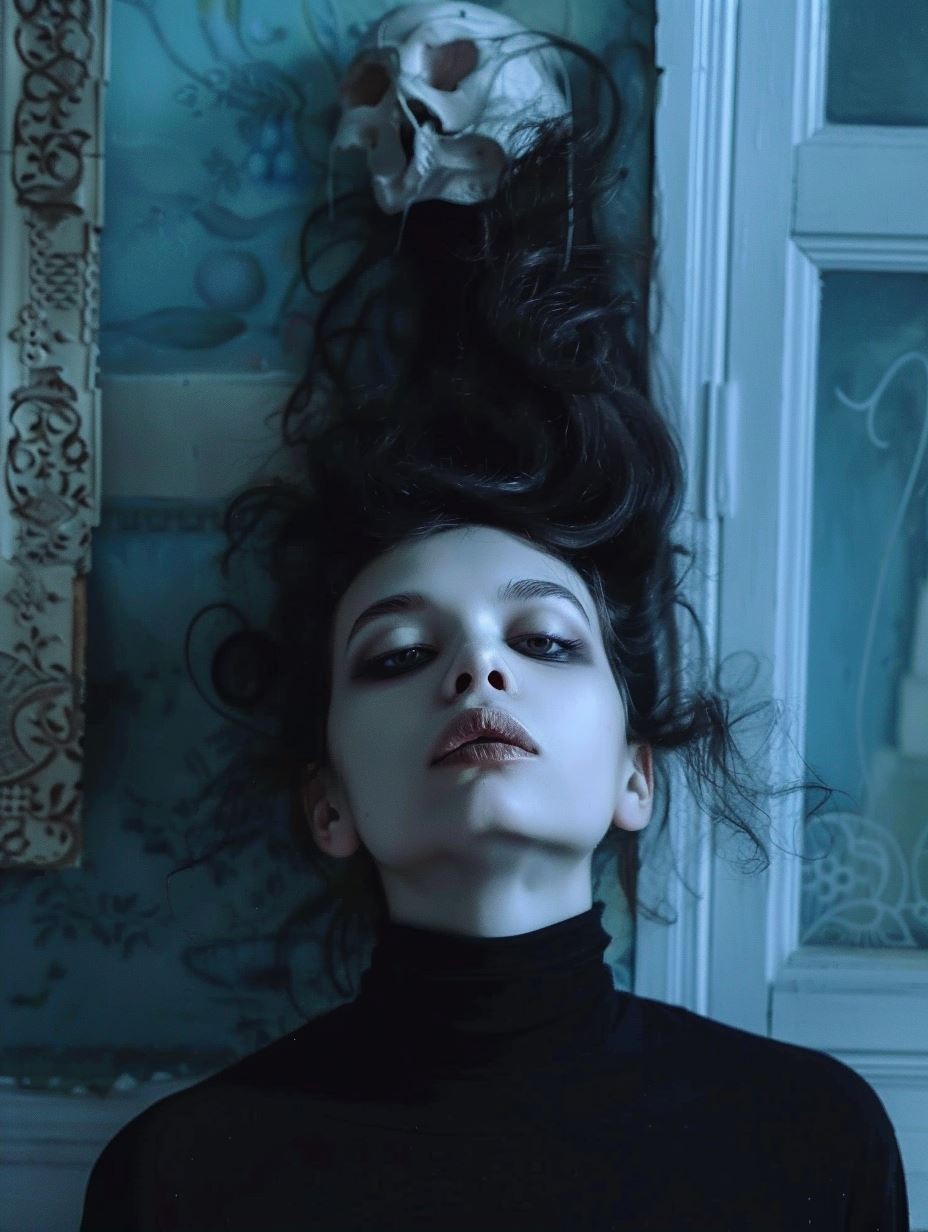 Melancholy Muse: A Study in Dark Elegance - Image 2