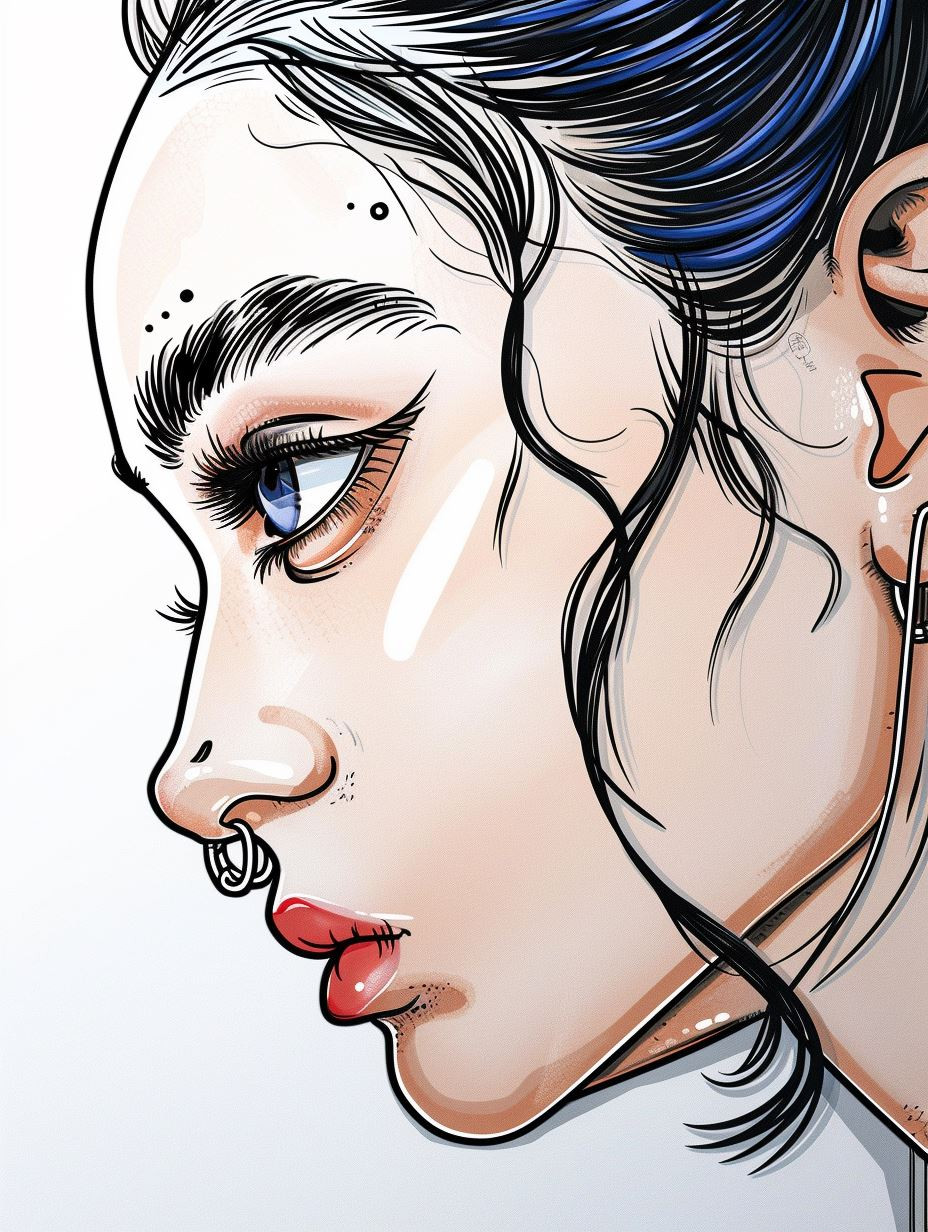 Edgy Cyberpunk Ink Portraits - Image 2