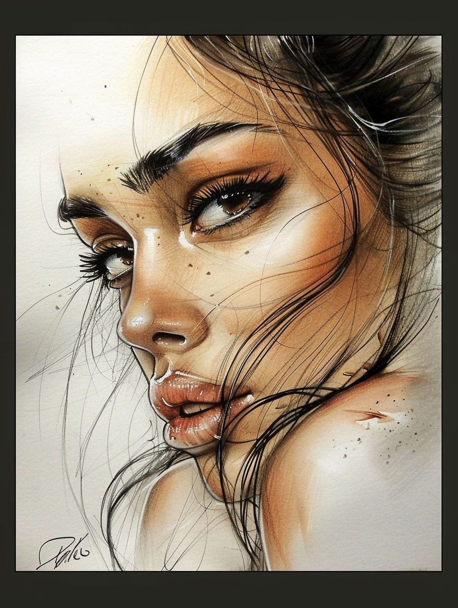 Ethereal Gazes: A Study in Digital Portraiture - Image 3