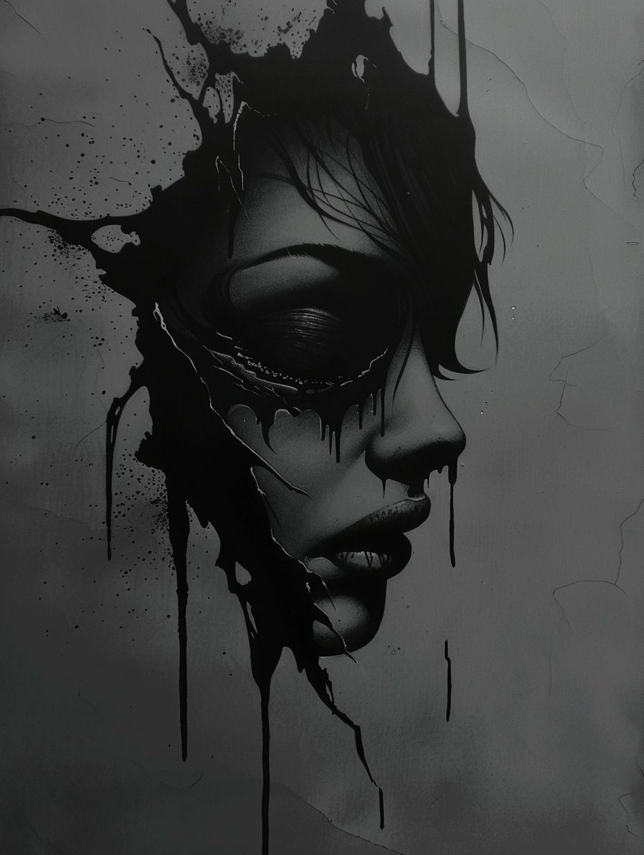 Dark Surrealist Fragmented Portraits - Image 1