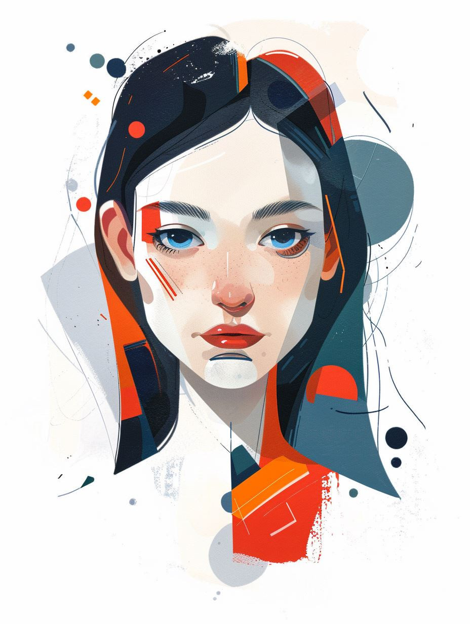 Modern Minimalist Asian Portraits - Image 1